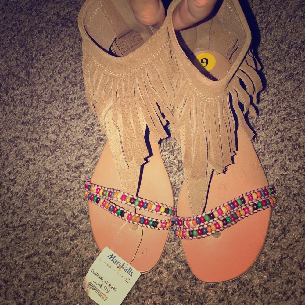 Fringe Ankle & Beaded Sandal